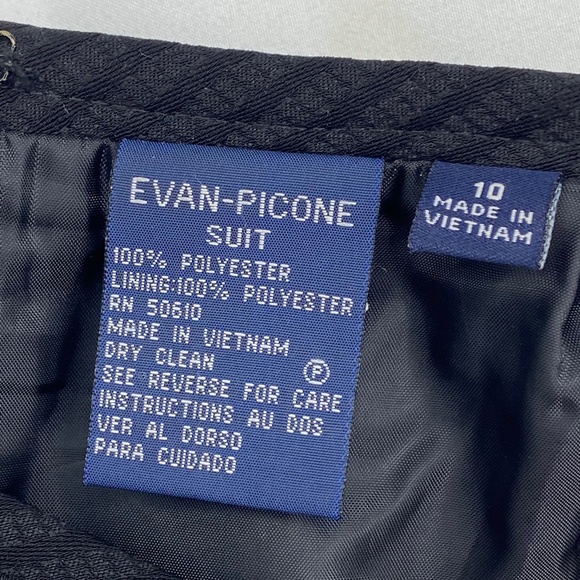 Evan Picone Womens Size 10 Pencil Skirt Tonal Black Stripe Career Office Busines - Picture 5 of 10